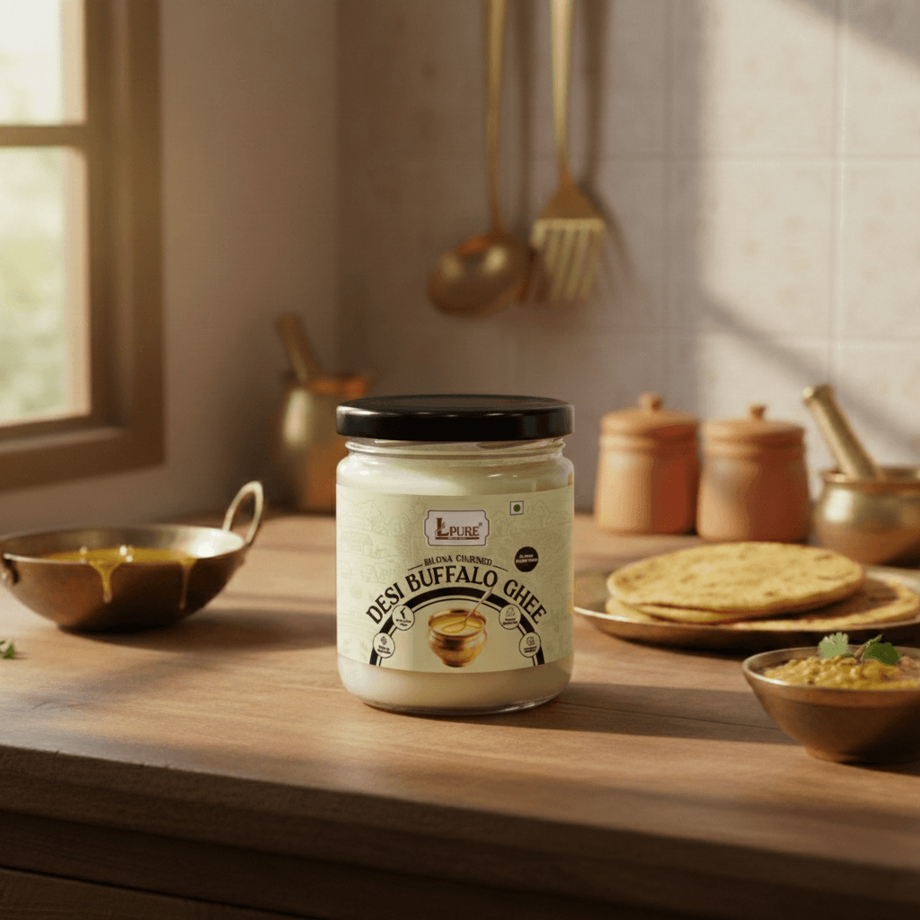 A2 Desi Buffalo Ghee – 500ml Glass Jar